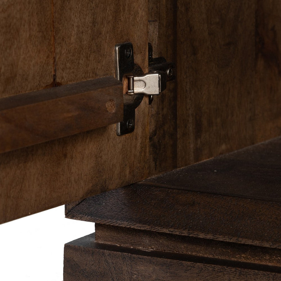 BROWN MANGO WOOD HALLWAY UNIT 100 X 40 X 85 CM