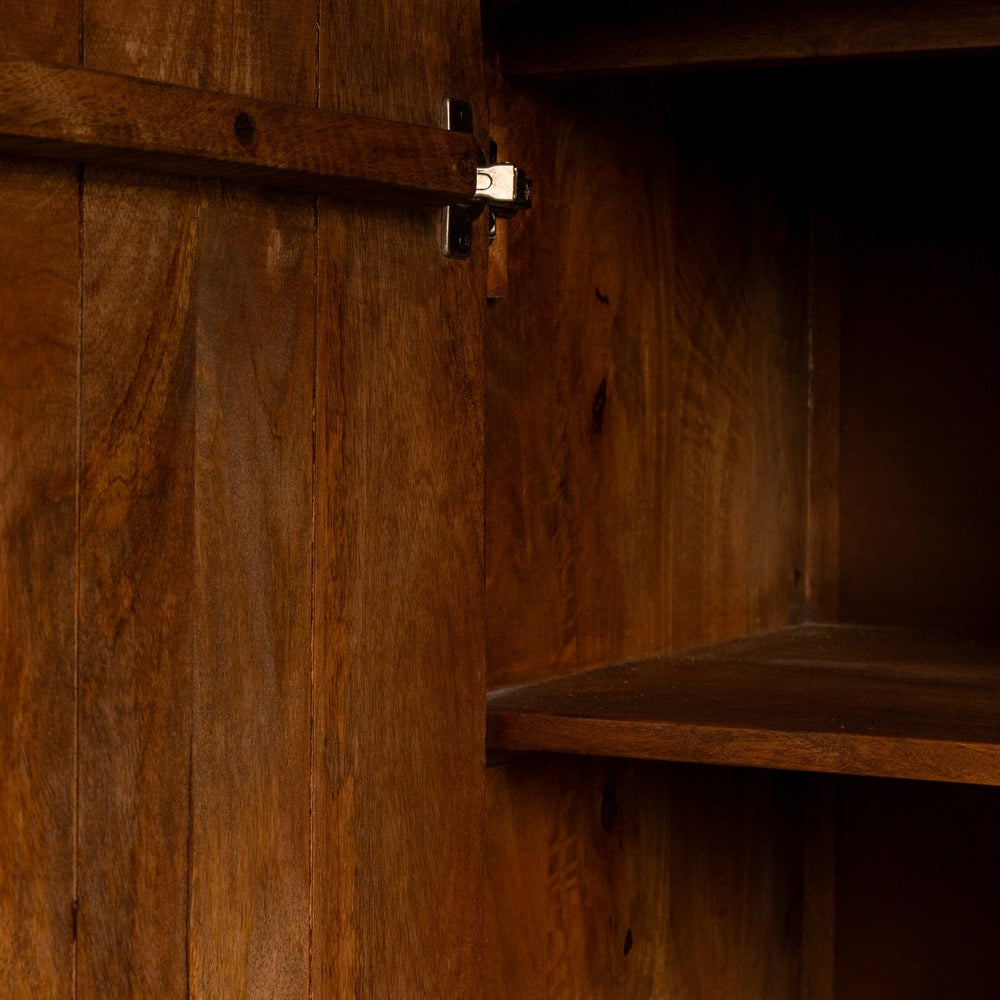 MUEBLE AUXILIAR MARRÓN MADERA DE MANGO 100 X 50 X 195 CM