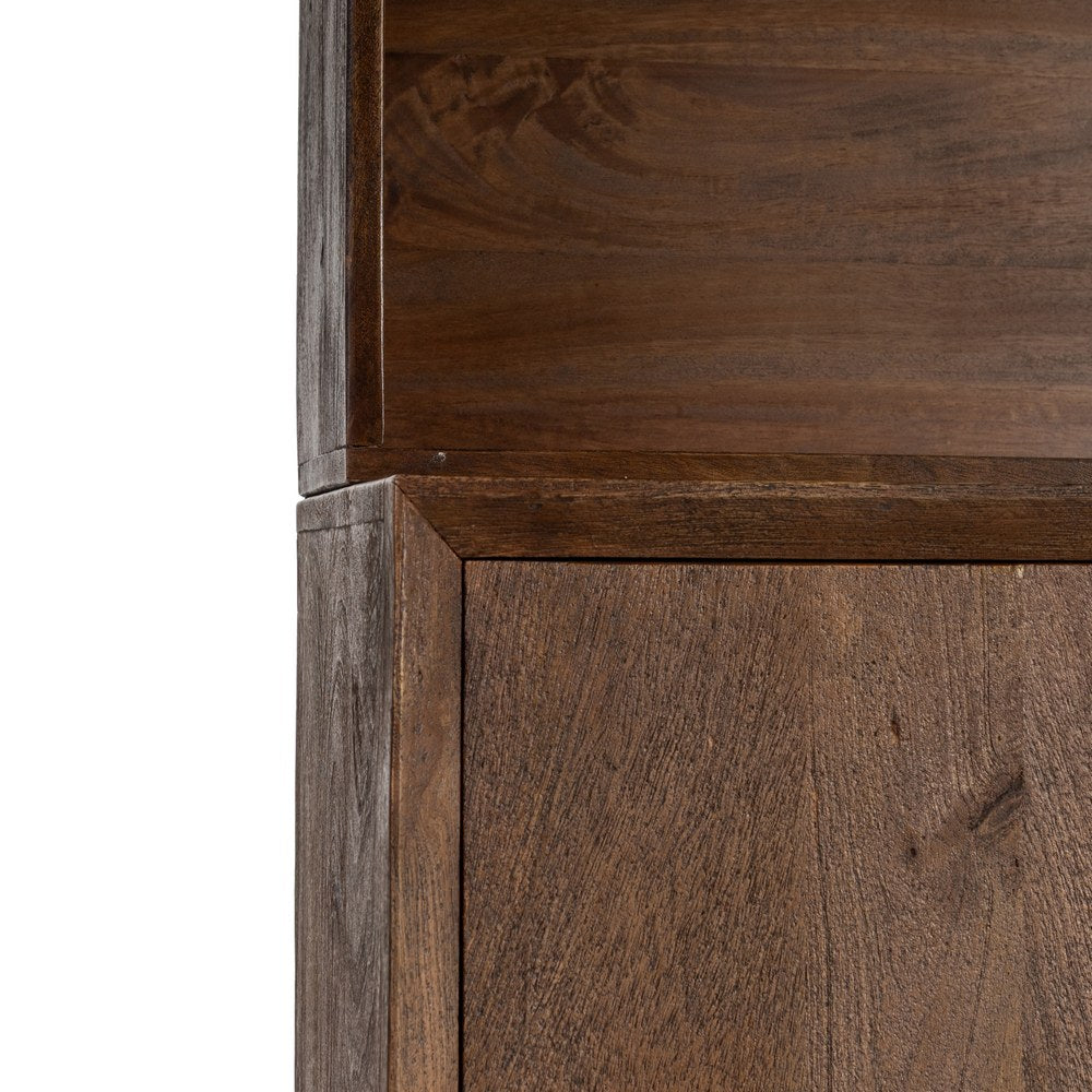 MUEBLE AUXILIAR MARRÓN MADERA DE MANGO 100 X 50 X 195 CM