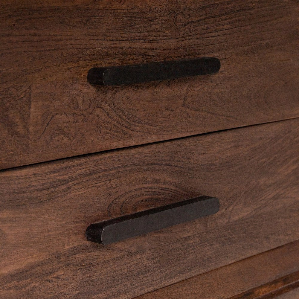 ARMARIO MARRÓN MADERA DE MANGO SALÓN 75 X 40 X 200 CM