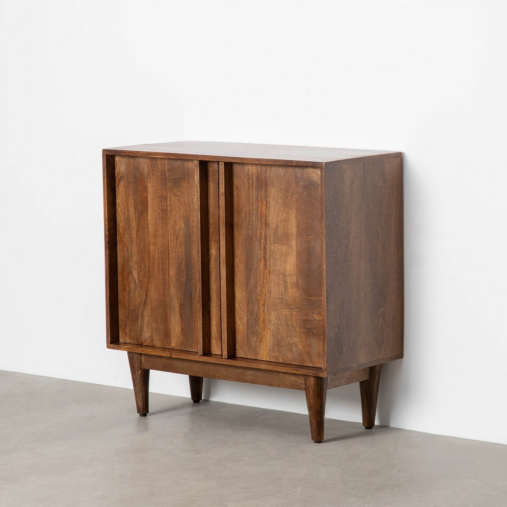MUEBLE RECIBIDOR MARRÓN MADERA DE MANGO 90 X 40 X 86 CM