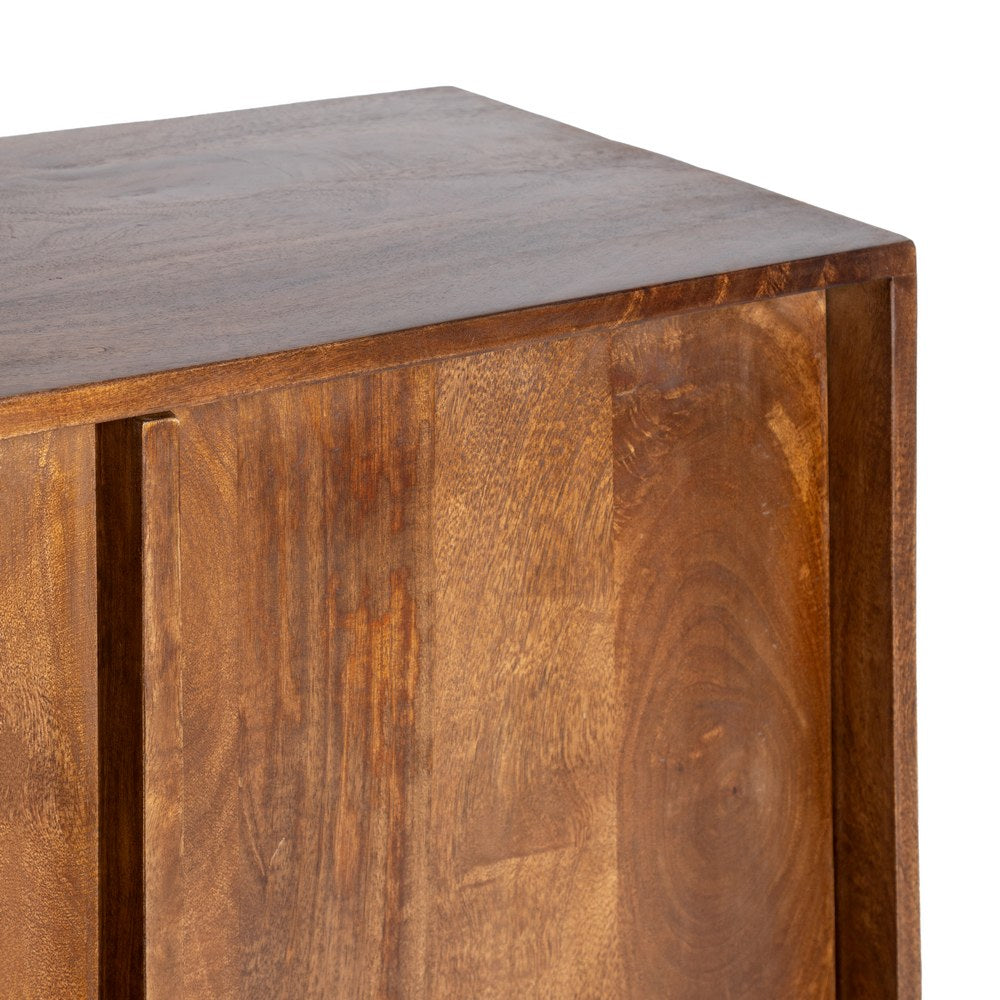 MUEBLE RECIBIDOR MARRÓN MADERA DE MANGO 90 X 40 X 86 CM