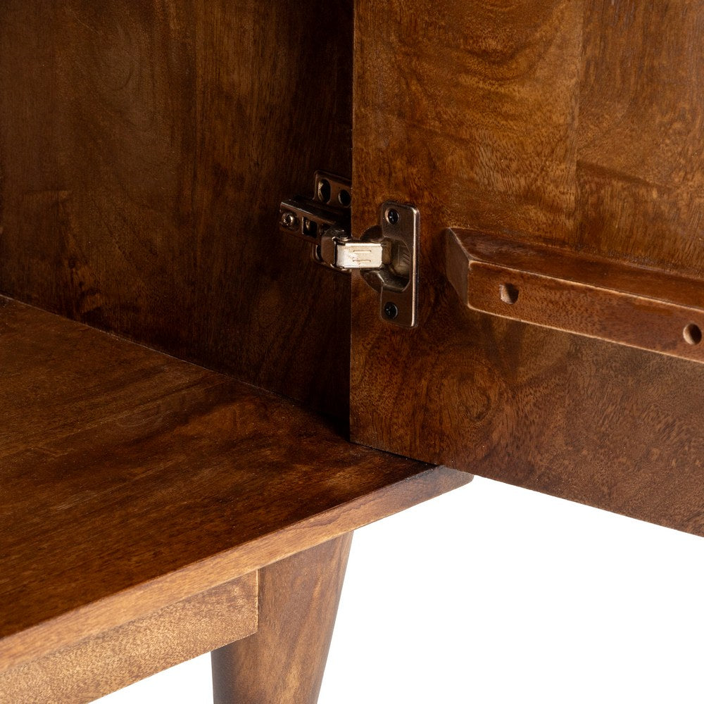 MUEBLE RECIBIDOR MARRÓN MADERA DE MANGO 90 X 40 X 86 CM
