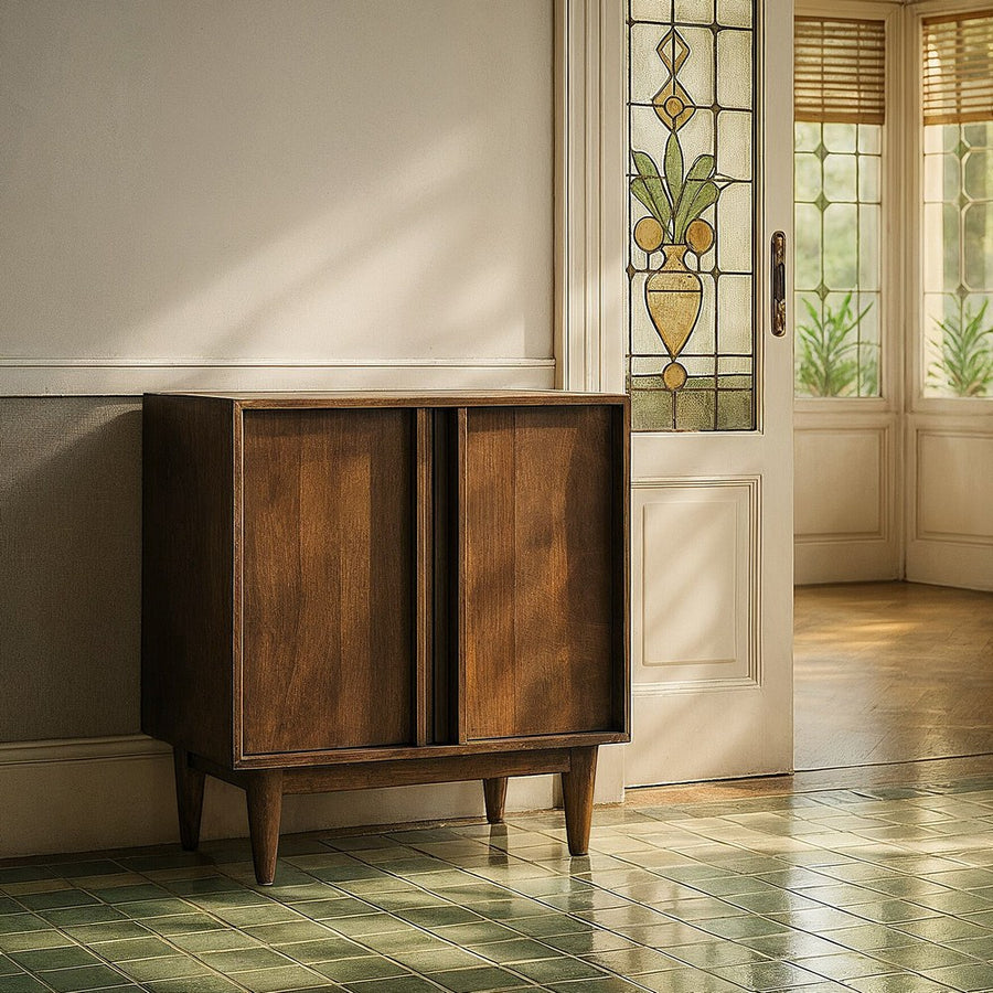 BROWN MANGO WOOD HALLWAY UNIT 90 X 40 X 86 CM