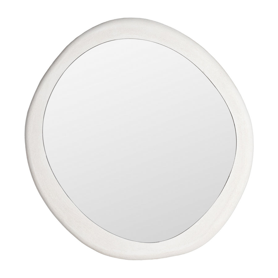 WHITE DM-GLASS DECORATIVE MIRROR 80 X 6 X 77 CM