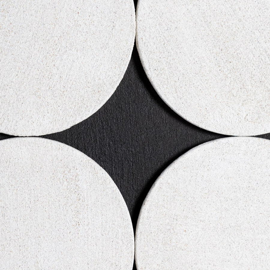 CUADRO NEGRO-BLANCO DM DECORACIÓN 80 X 4 X 80 CM