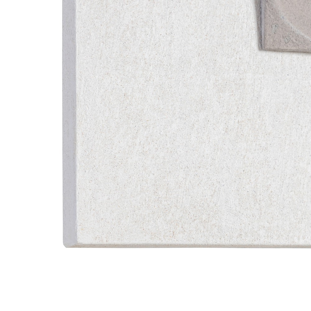 CUADRO BLANCO-GRIS DM DECORACI�N 80 X 4 X 80 CM