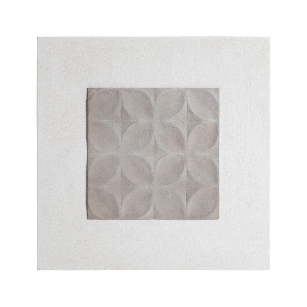 CUADRO BLANCO-GRIS DM DECORACI�N 80 X 4 X 80 CM
