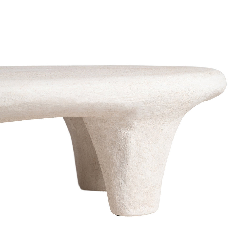 WILMA WHITE POLYRESIN COFFEE TABLE 102 X 62 X 32 CM