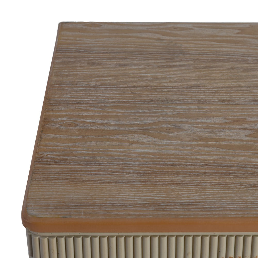 CÓMODA NATURAL-CREMA MADERA 115 X 45 X 90 CM