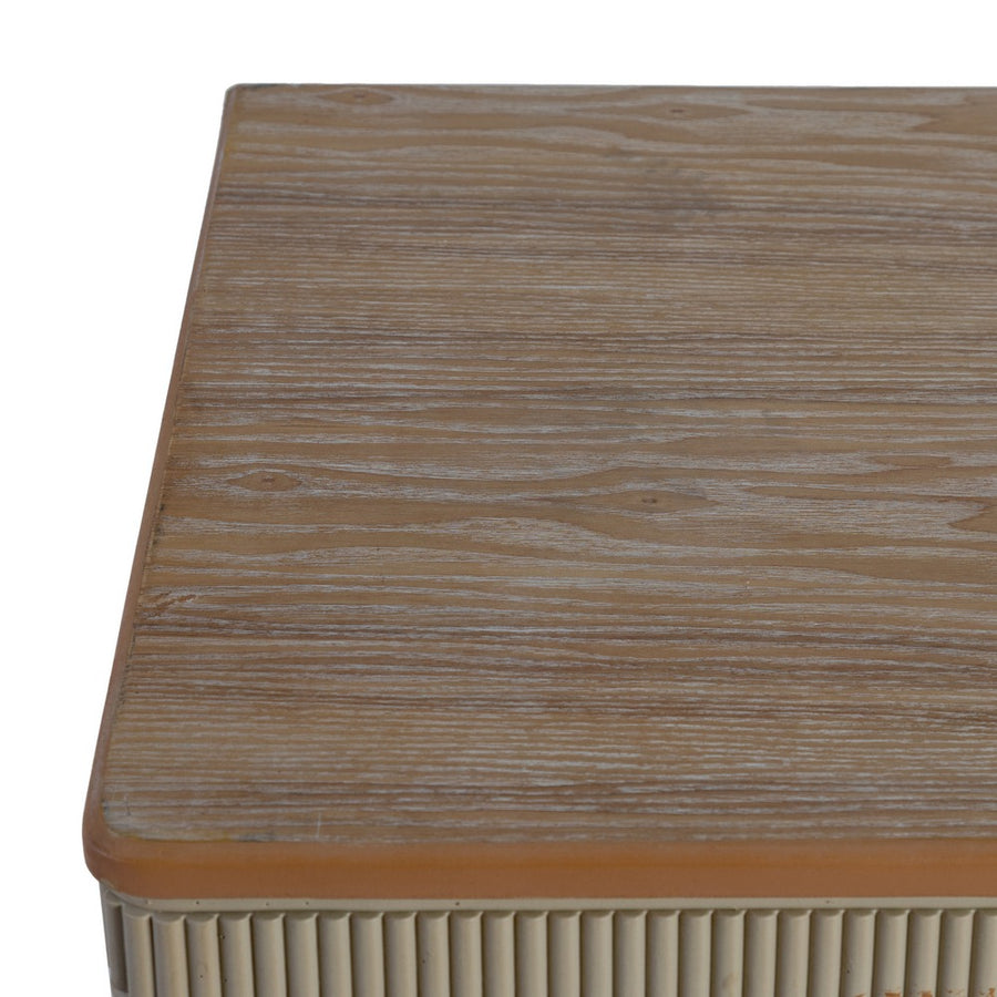 CÓMODA NATURAL-CREMA MADERA 115 X 45 X 90 CM