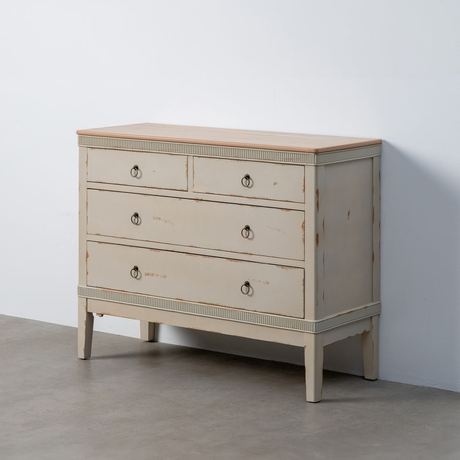 CÓMODA NATURAL-CREMA MADERA 115 X 45 X 90 CM