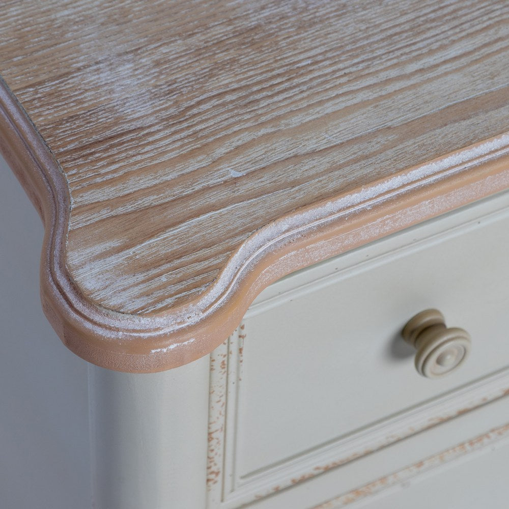 MUEBLE AUXILIAR NATURAL-CREMA MADERA 80 X 45 X 60 CM