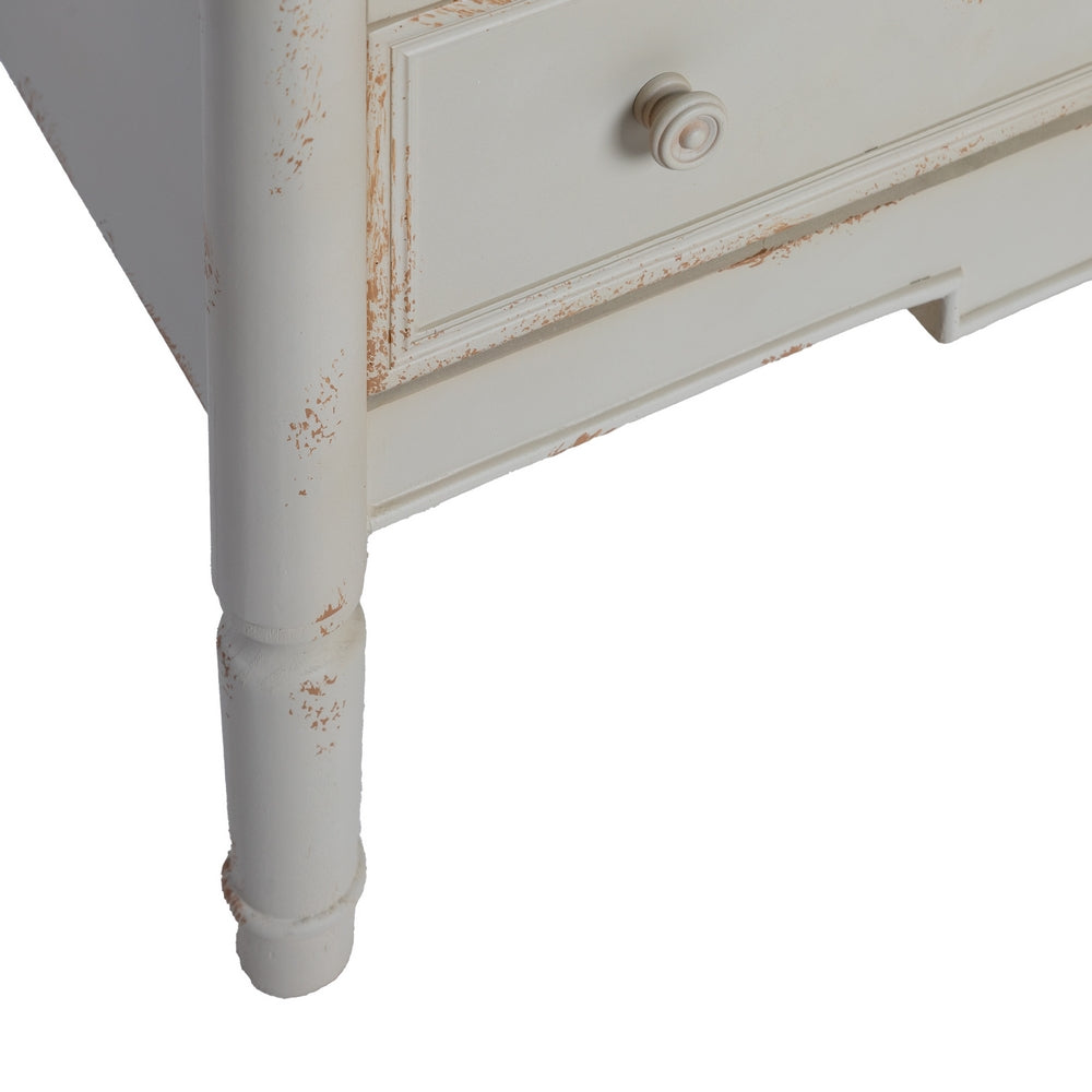 MUEBLE AUXILIAR NATURAL-CREMA MADERA 80 X 45 X 60 CM