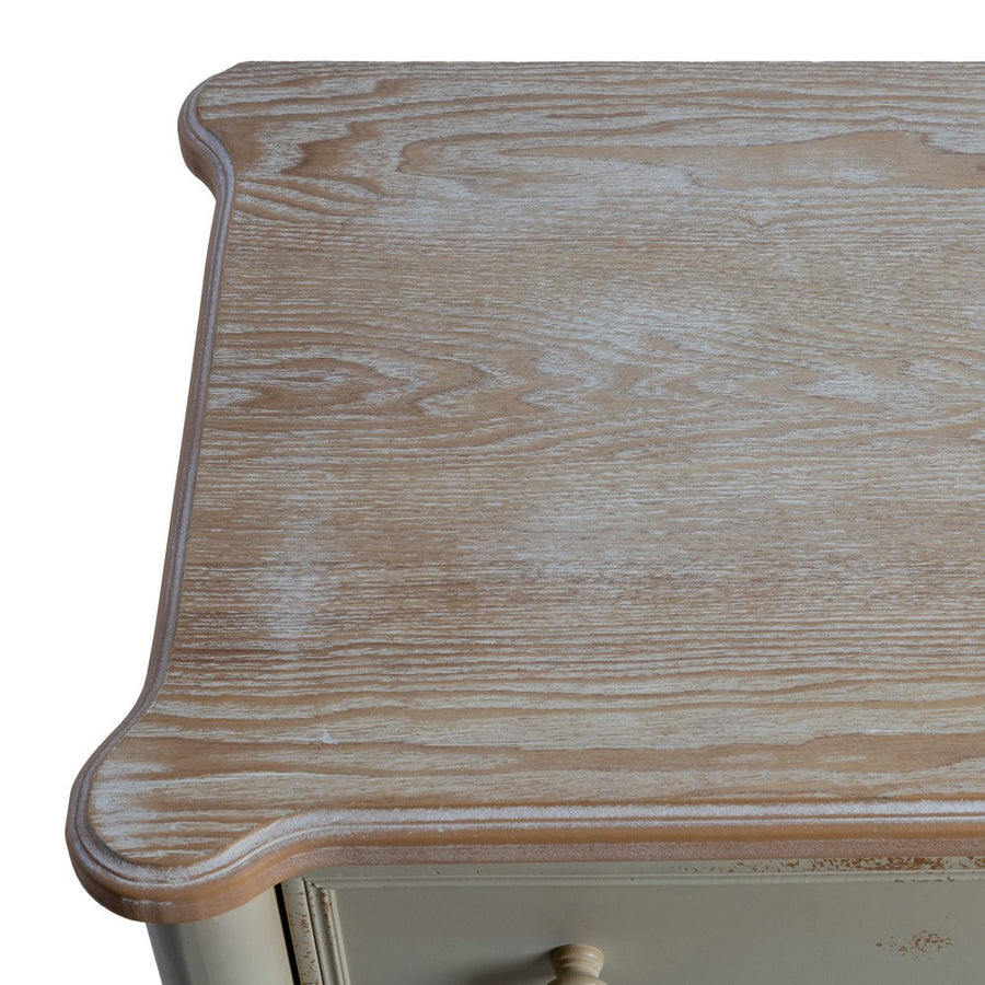 MUEBLE AUXILIAR NATURAL-CREMA MADERA 80 X 45 X 60 CM