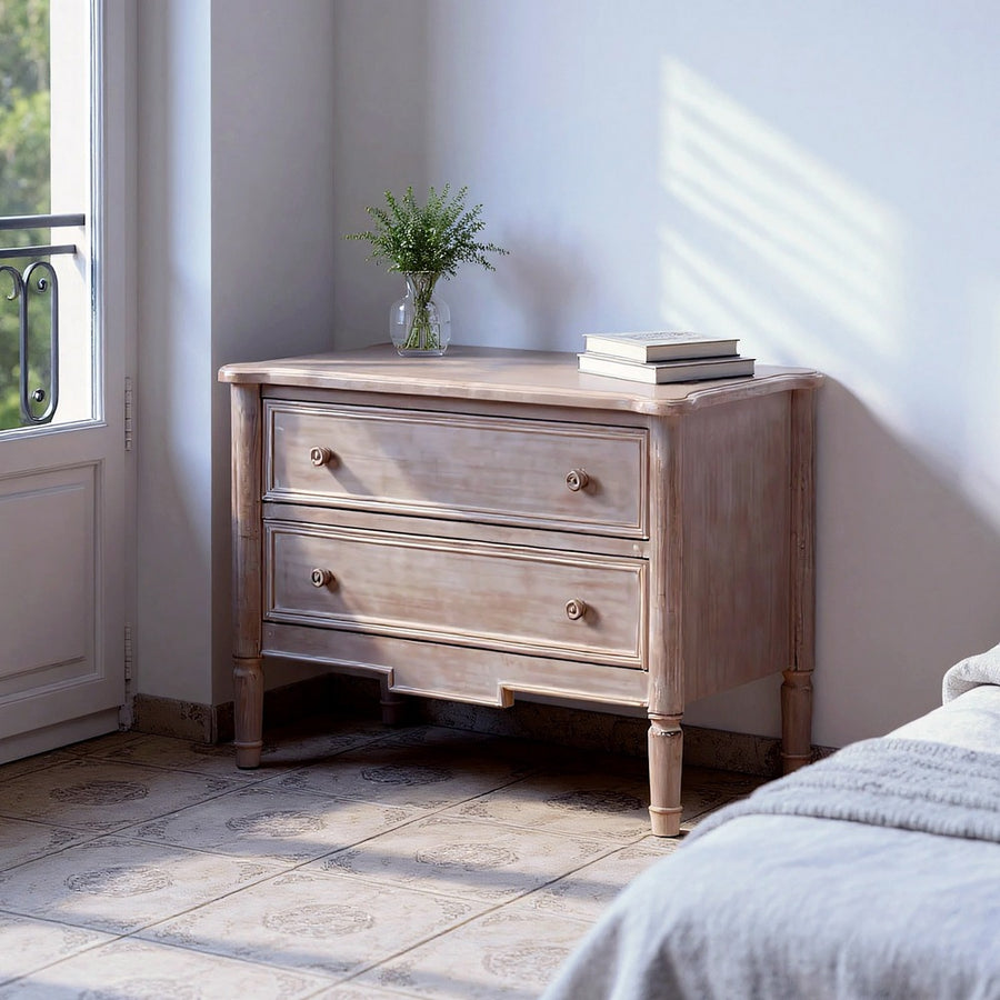 LIGHT BROWN WOODEN SIDEBOARD 80 X 45 X 60 CM