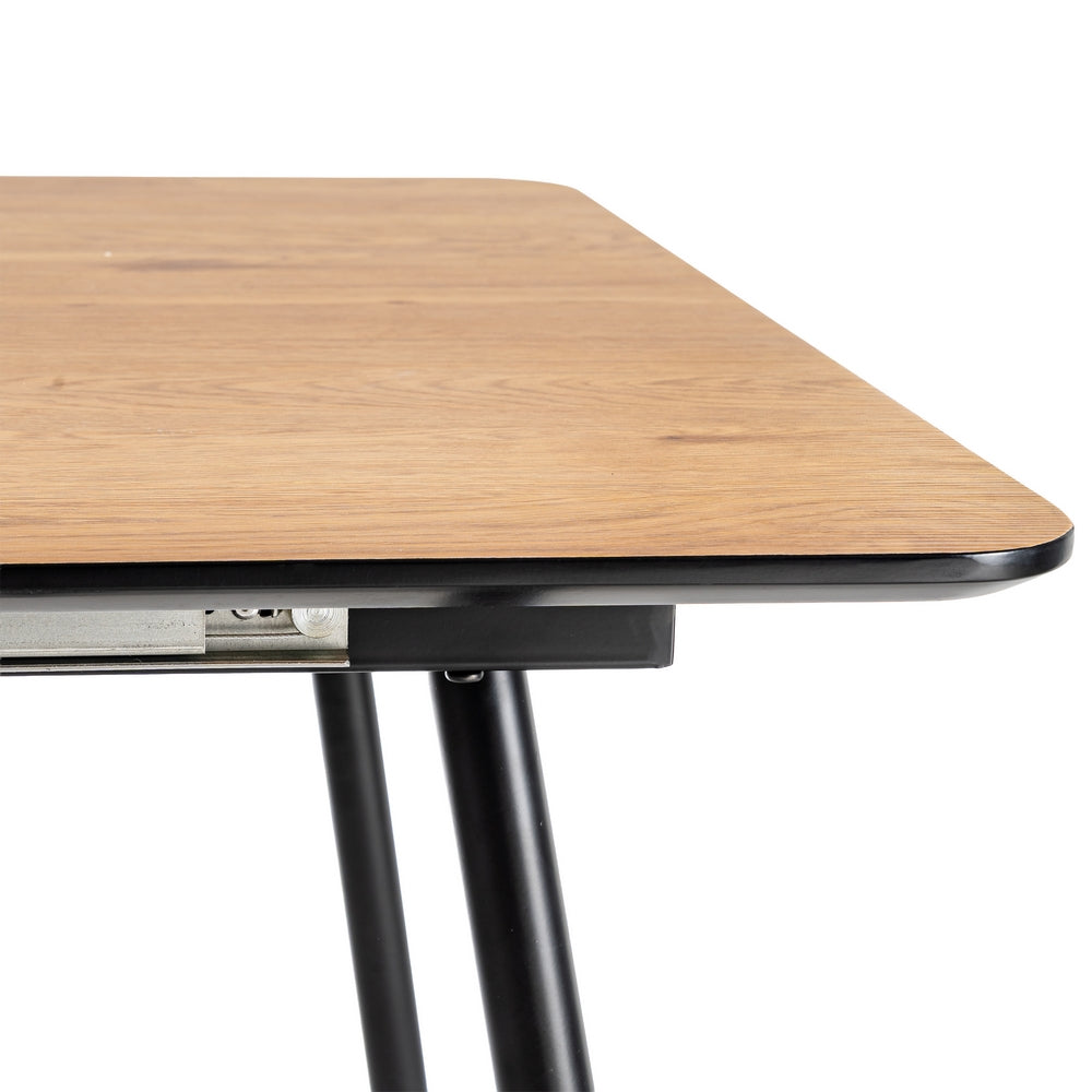 MESA EXTENSIBLE NATURAL DM-METAL SALÓN 120 X 80 X 75 CM