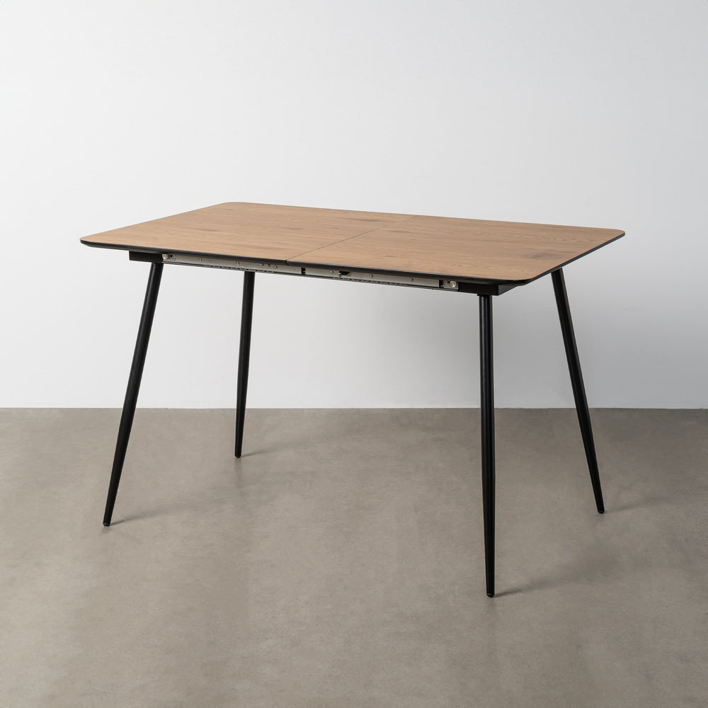 MESA EXTENSIBLE NATURAL DM-METAL SALÓN 120 X 80 X 75 CM