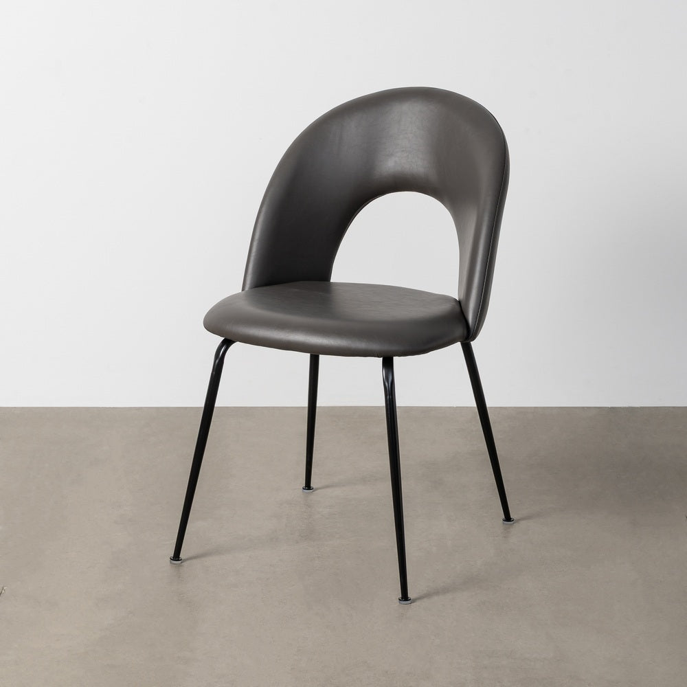 SILLA GRIS SIMIL PIEL CONTRACT 49 X 60 X 81 CM
