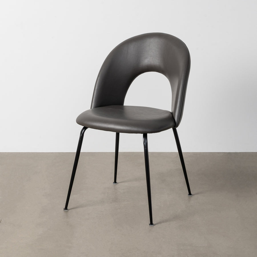 SILLA GRIS SIMIL PIEL CONTRACT 49 X 60 X 81 CM
