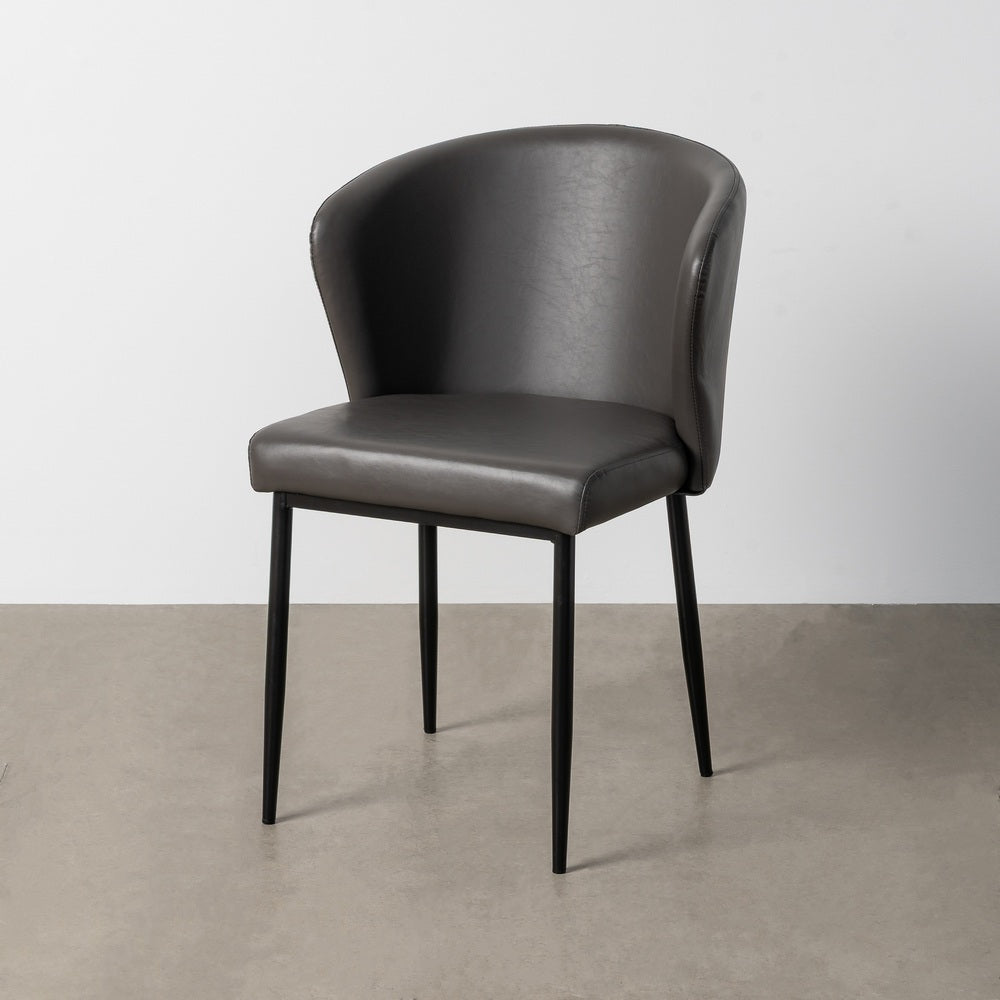 SILLA GRIS SIMIL PIEL CONTRACT 59 X 55 X 80 CM