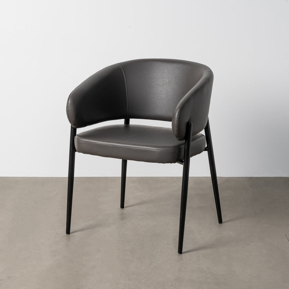 SILLA GRIS SIMIL PIEL CONTRACT 60 X 59 X 83 CM