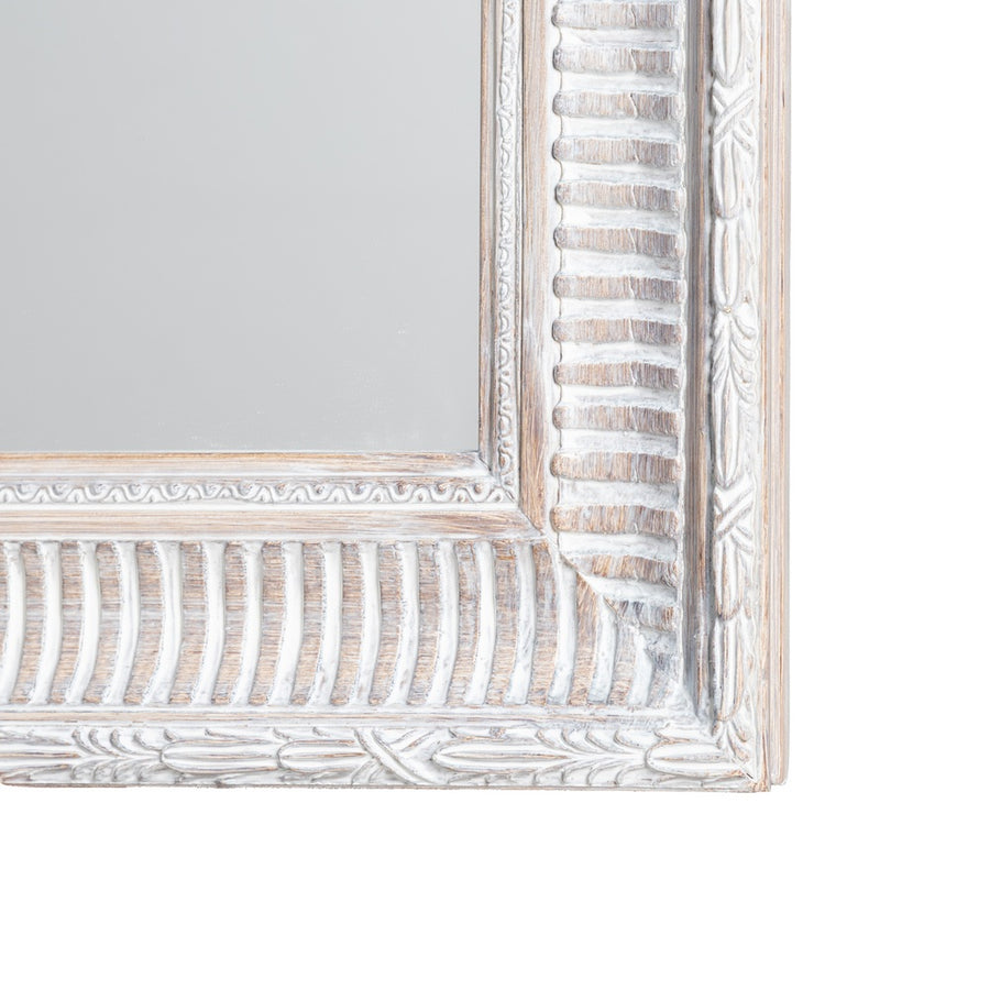 GRAY PAULOWNIA WOOD MIRROR DECORATION 76 X 3.50 X 106 CM