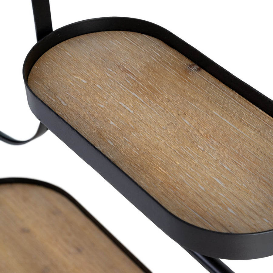 BLACK-NATURAL HALLWAY MIRROR 80 X 28 X 200 CM