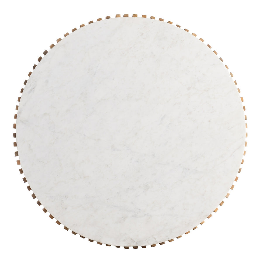 MESA CENTRO MADERA-MÁRMOL SALÓN 80 X 80 X 42 CM