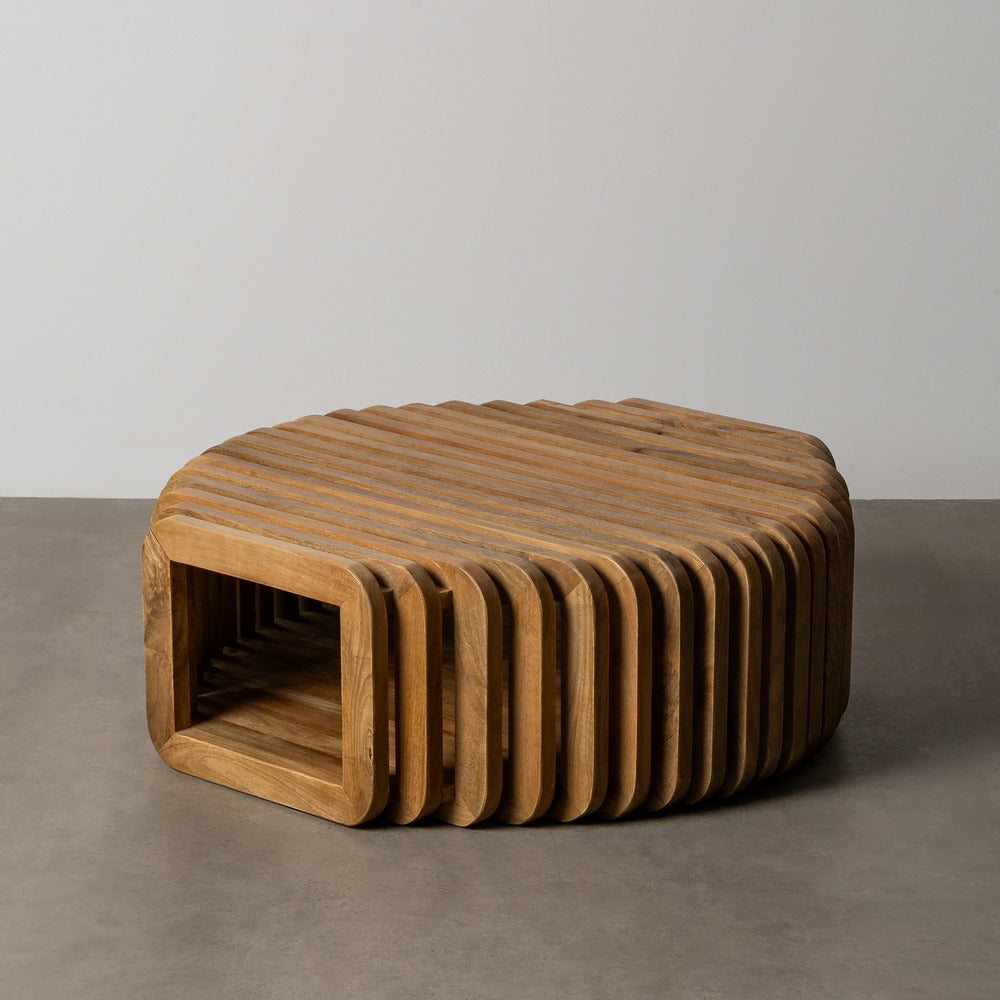 MANGO WOOD LIVING ROOM COFFEE TABLE 84 X 85 X 32 CM