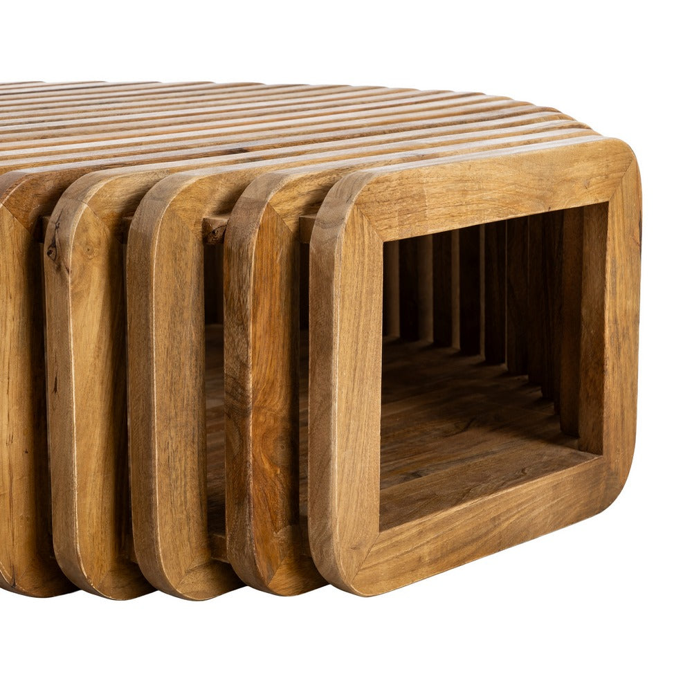 MANGO WOOD LIVING ROOM COFFEE TABLE 84 X 85 X 32 CM