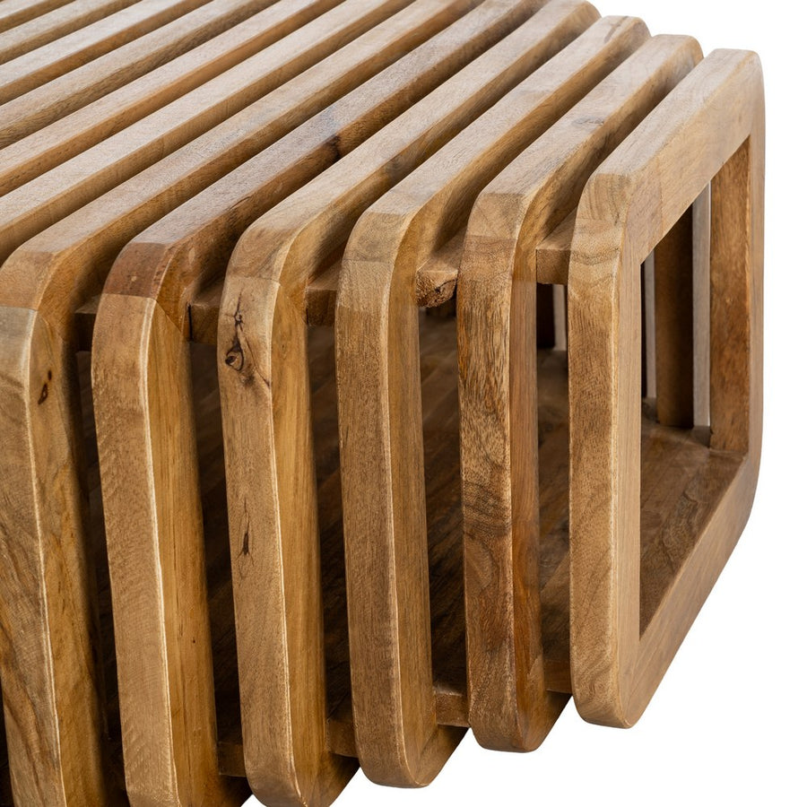 MANGO WOOD LIVING ROOM COFFEE TABLE 84 X 85 X 32 CM