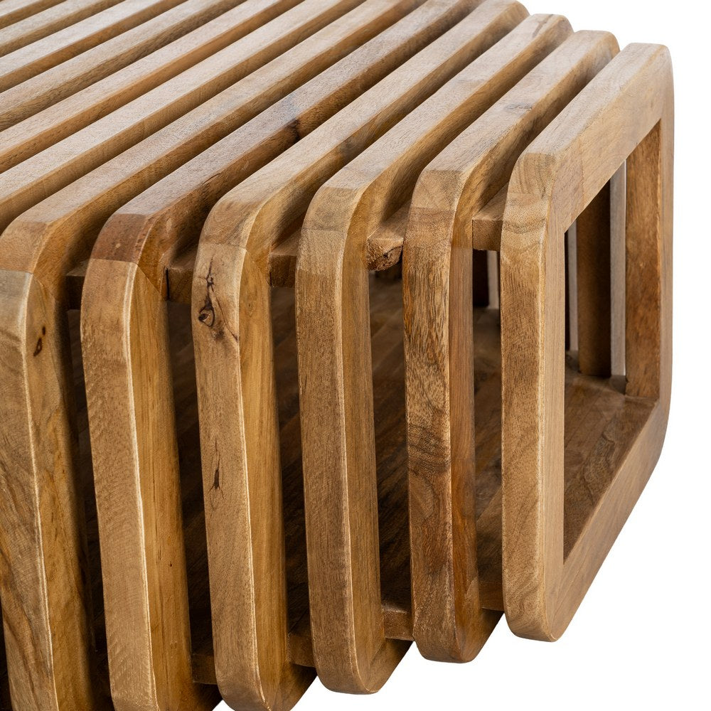 MANGO WOOD LIVING ROOM COFFEE TABLE 84 X 85 X 32 CM