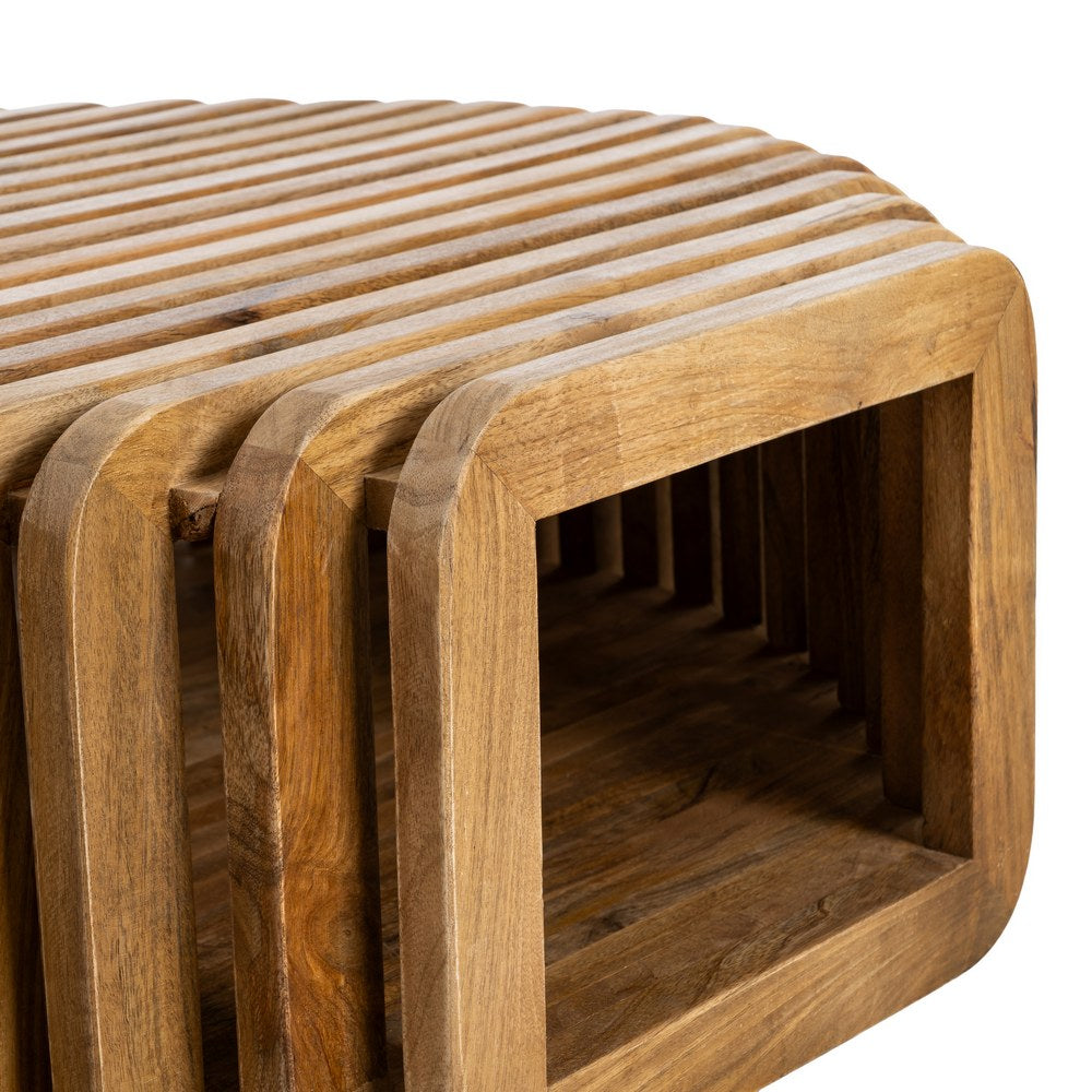 MANGO WOOD LIVING ROOM COFFEE TABLE 84 X 85 X 32 CM