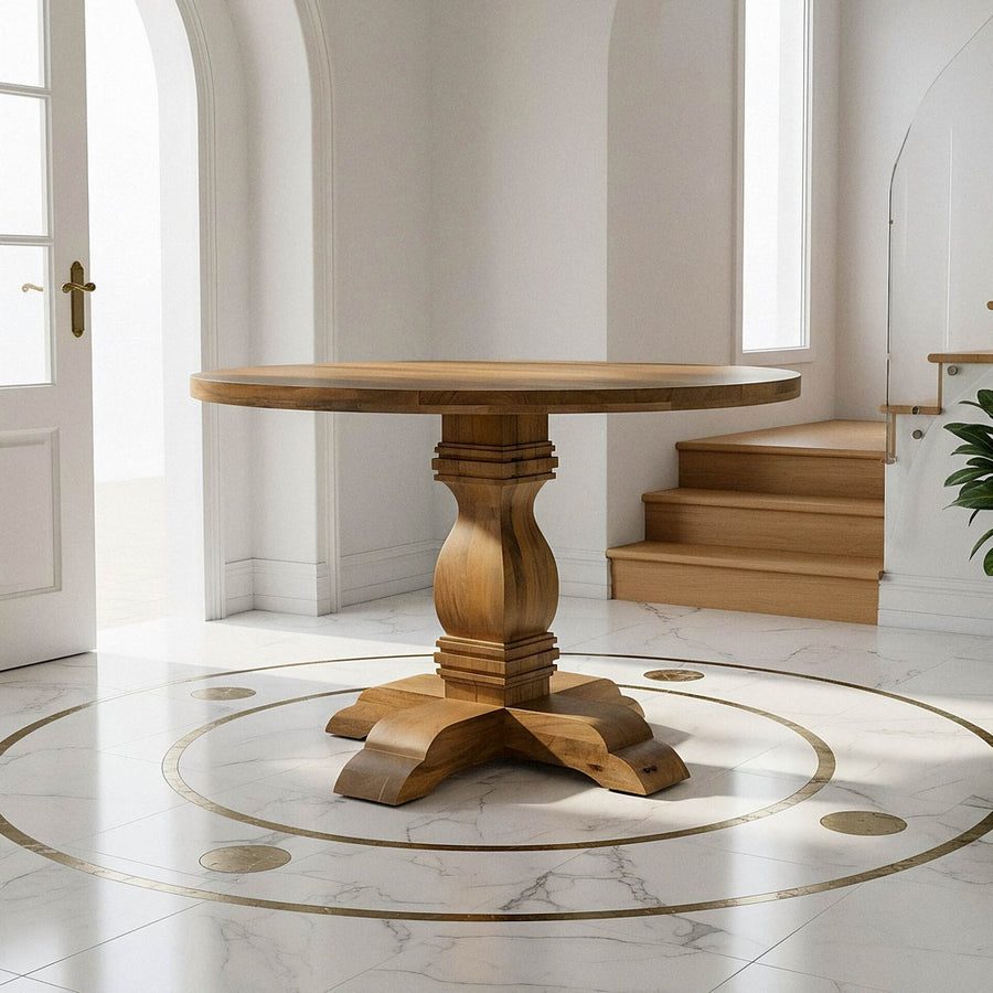 MANGO WOOD DINING TABLE LIVING ROOM 120 X 120 X 76 CM