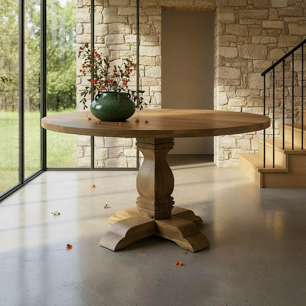 MESA COMEDOR MADERA DE MANGO SAL�N 150 X 150 X 76 CM
