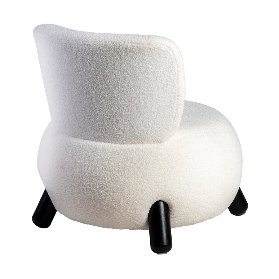 SILLÓN BLANCO-NEGRO TEJIDO-MADERA SALÓN 73 X 75 X 74,50 CM