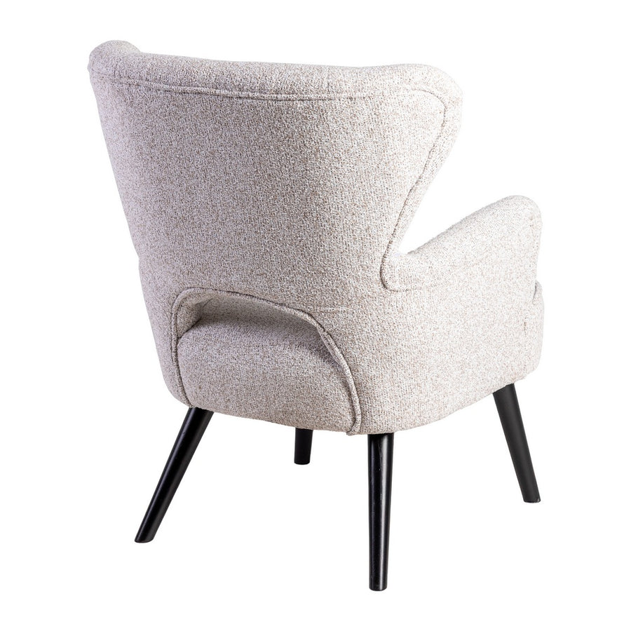 SPECKLED ECRU WOVEN WOOD ARMCHAIR 70 X 74 X 90 CM