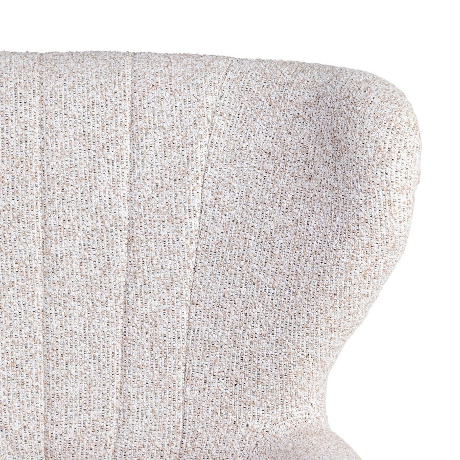SPECKLED ECRU WOVEN WOOD ARMCHAIR 70 X 74 X 90 CM