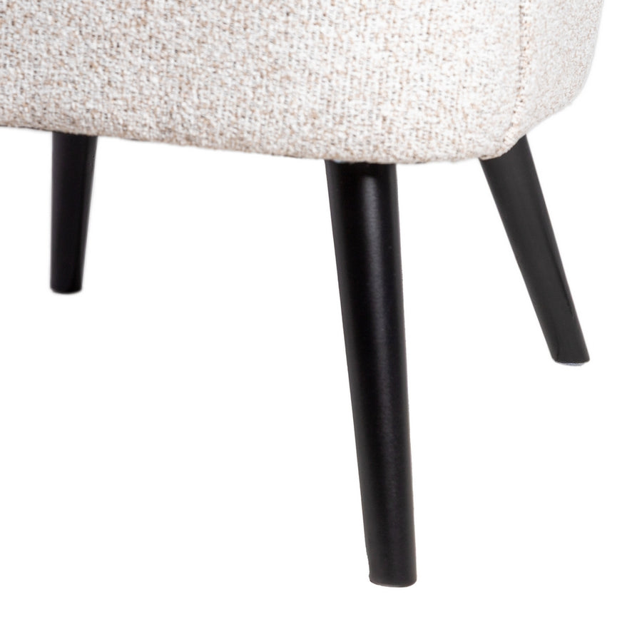 SPECKLED ECRU WOVEN WOOD ARMCHAIR 70 X 74 X 90 CM