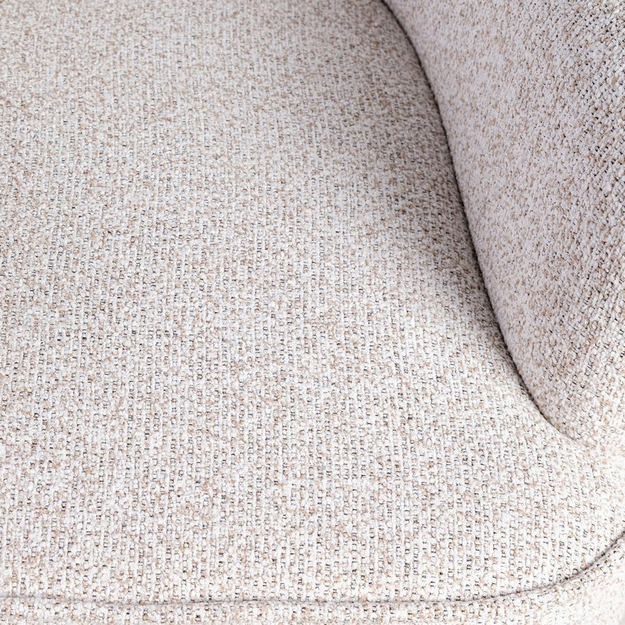 SPECKLED ECRU WOVEN WOOD ARMCHAIR 70 X 74 X 90 CM