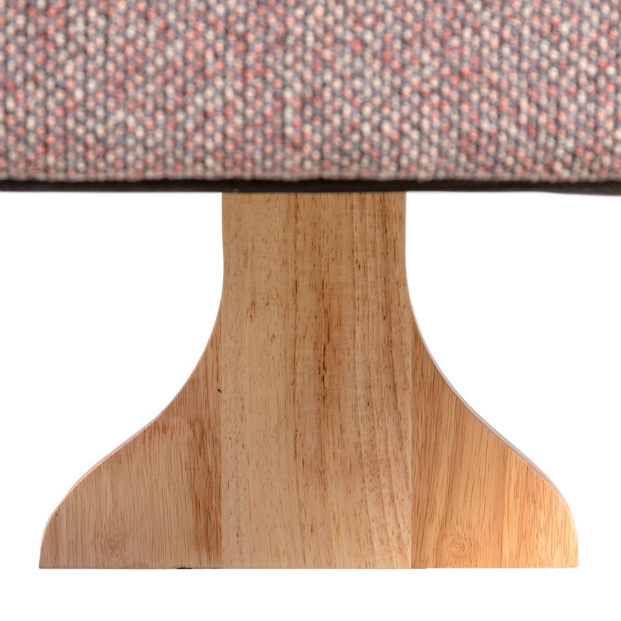 SILLÓN JASPEADO GRIS-ROSA TEJIDO-MADERA 84 X 69 X 72 CM