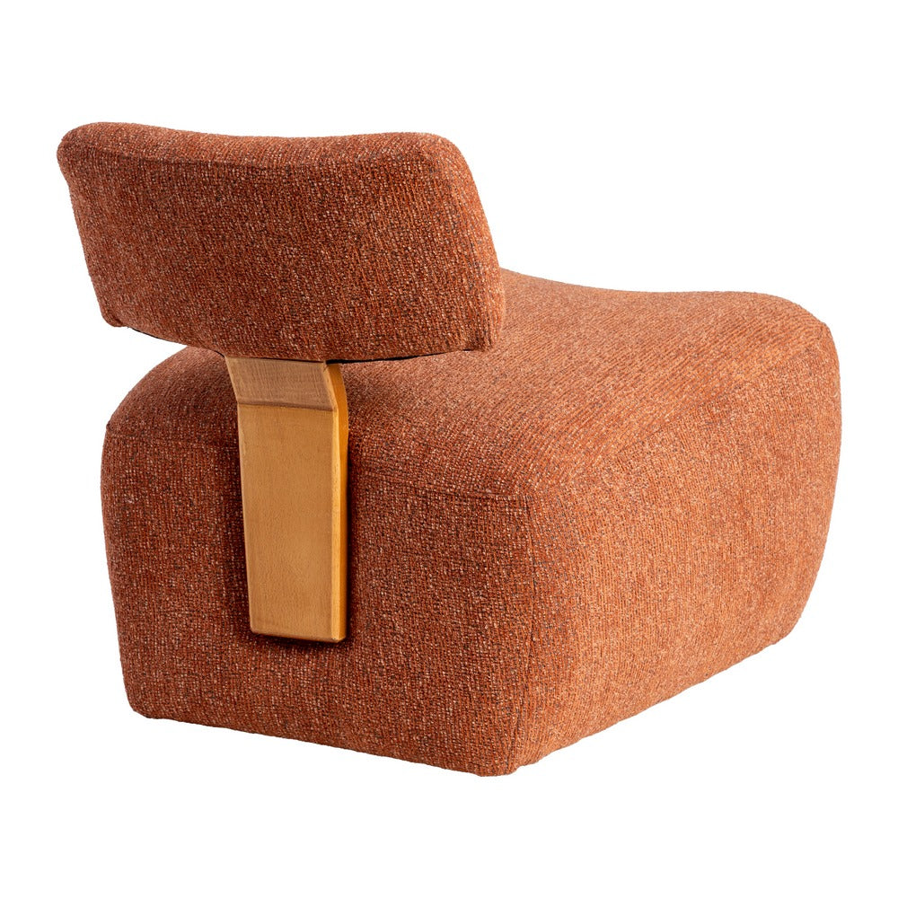 SILL�N JASPEADO TEJA TEJIDO-MADERA SAL�N 60 X 72 X 64,50 CM