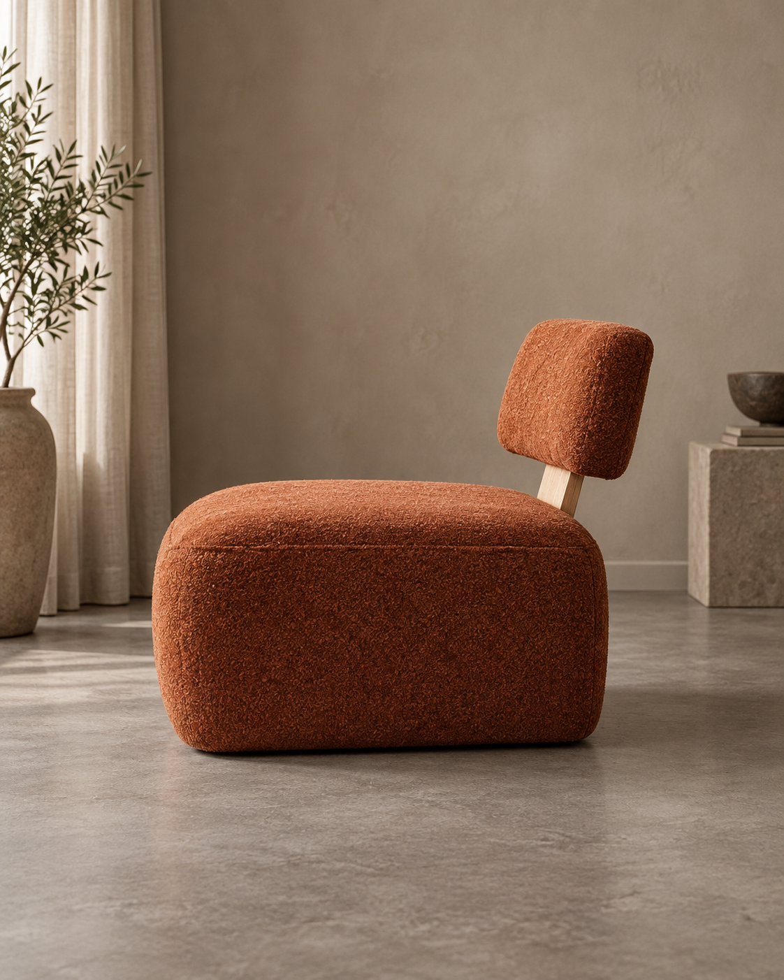 SILLÓN JASPEADO TEJA lateral