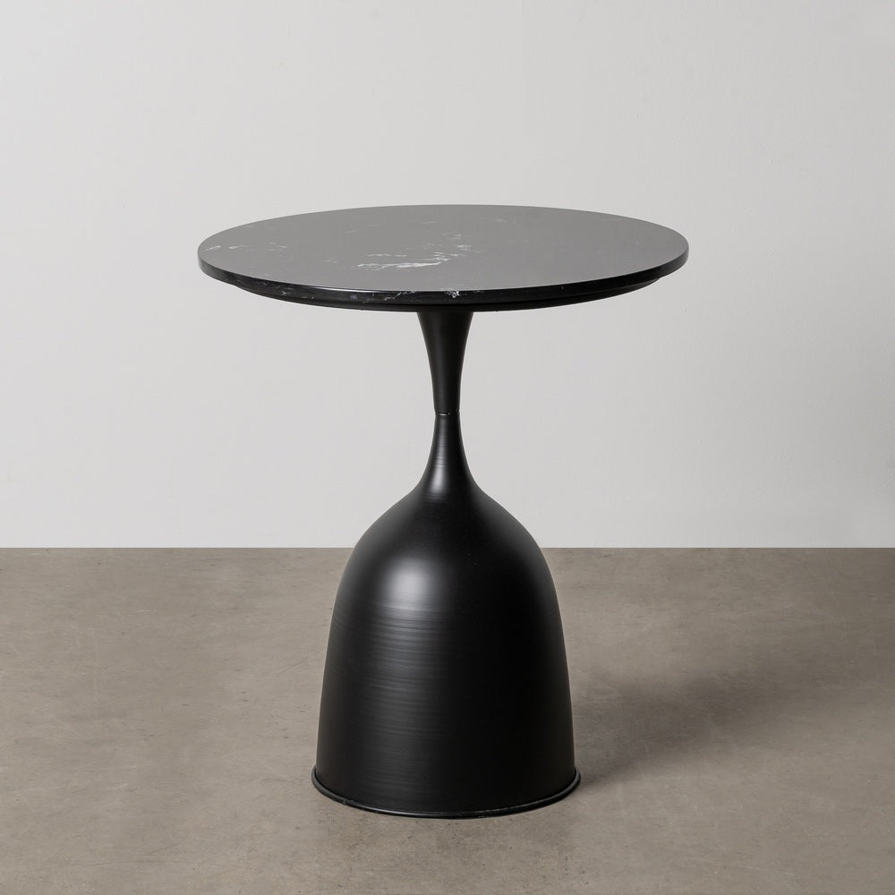 MESITA NEGRO METAL-M�RMOL 50 X 50 X 57 CM