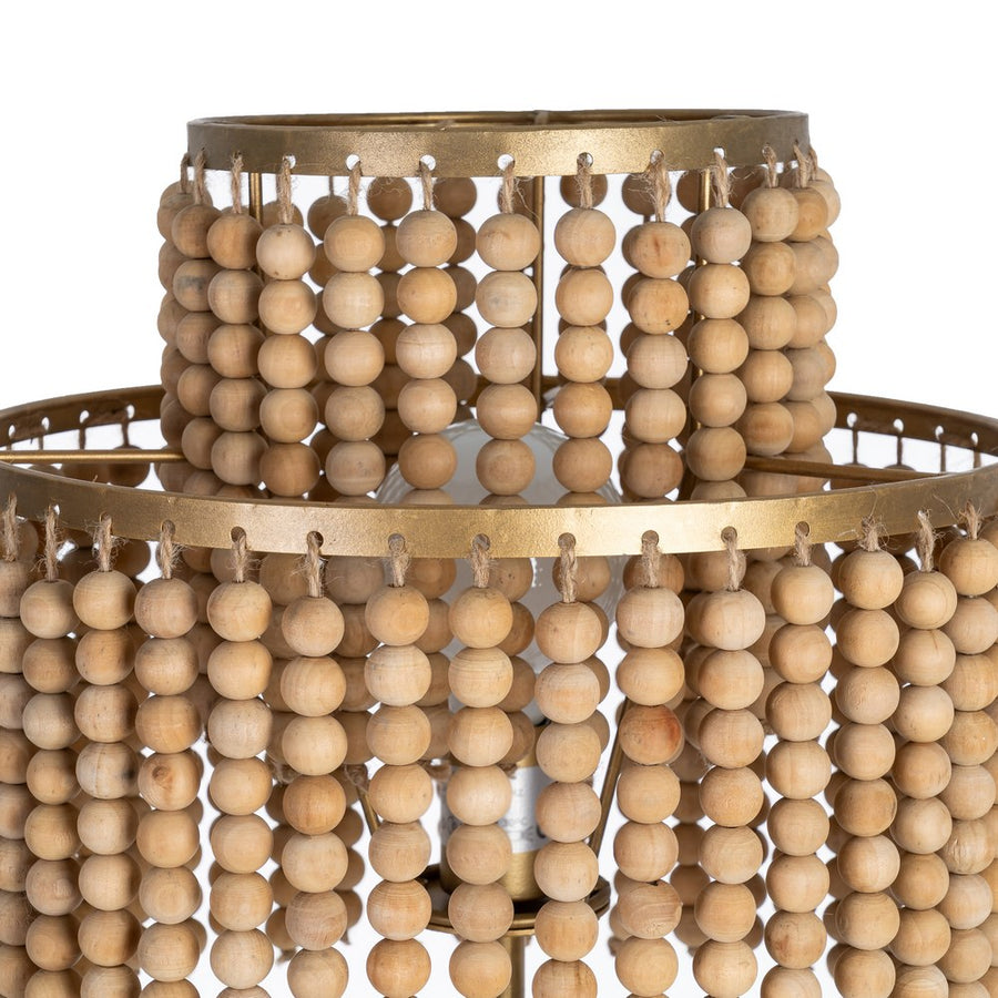LÁMPARA SUELO NATURAL-ORO DM-METAL 38 X 38 X 152,50 CM