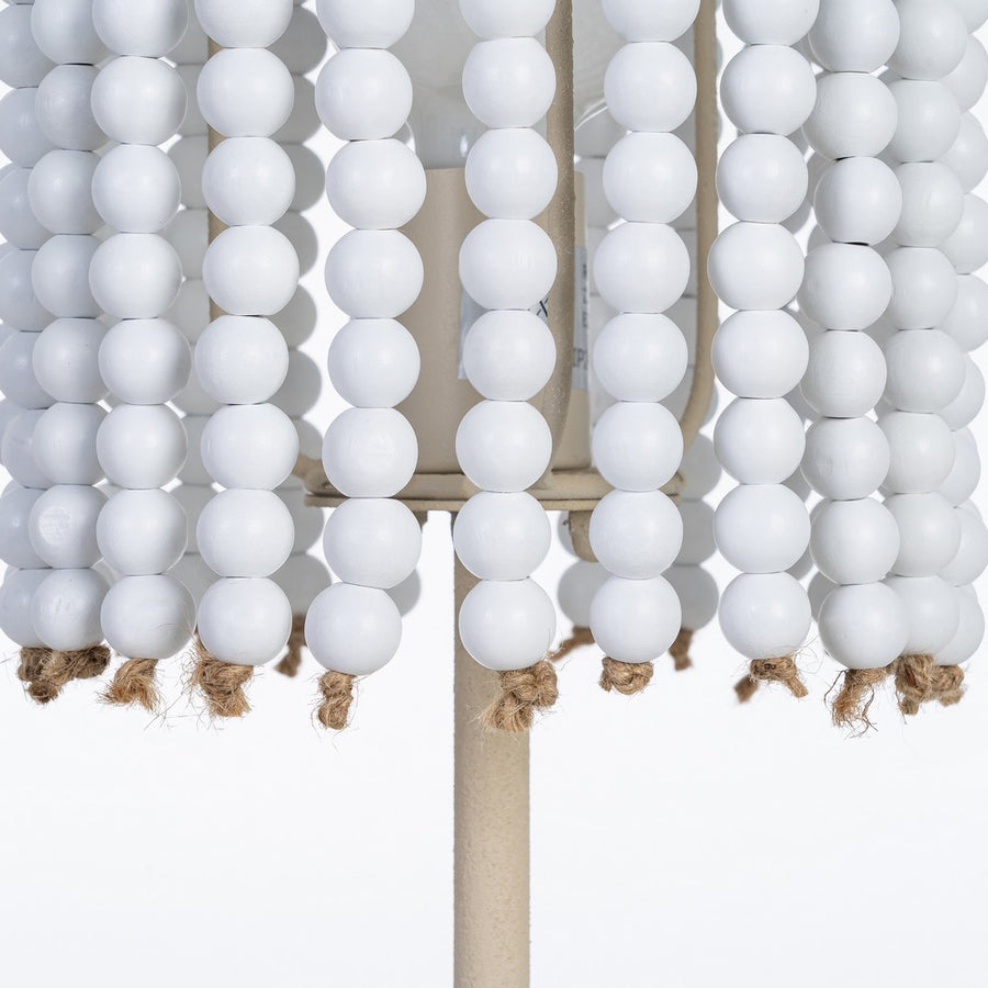 WHITE DM-METAL TABLE LAMP 19 X 19 X 61 CM