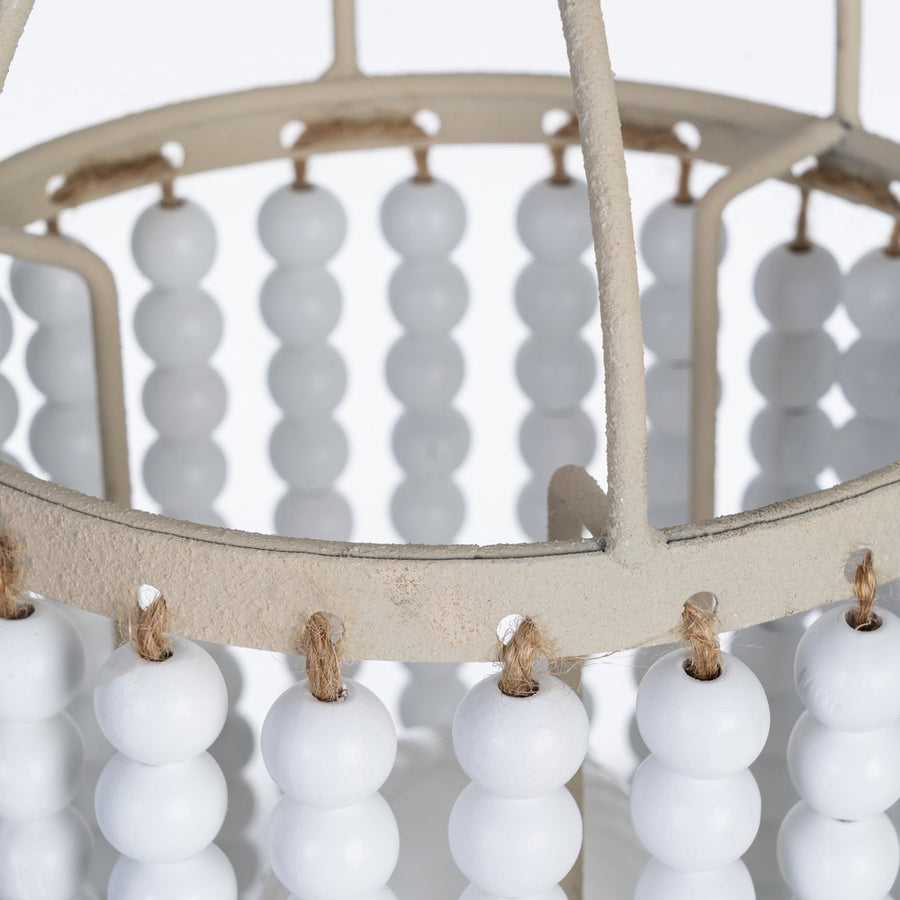 WHITE DM-METAL TABLE LAMP 19 X 19 X 61 CM