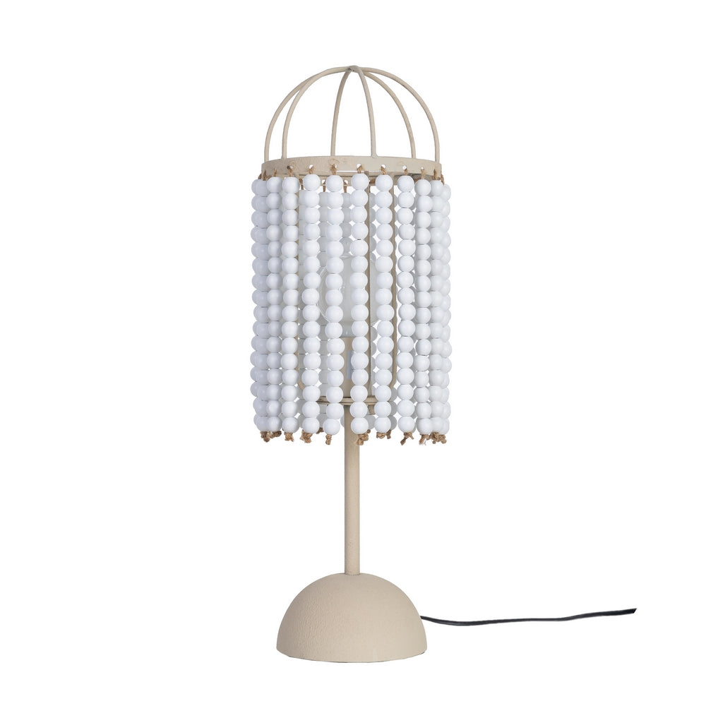 WHITE DM-METAL TABLE LAMP 19 X 19 X 61 CM