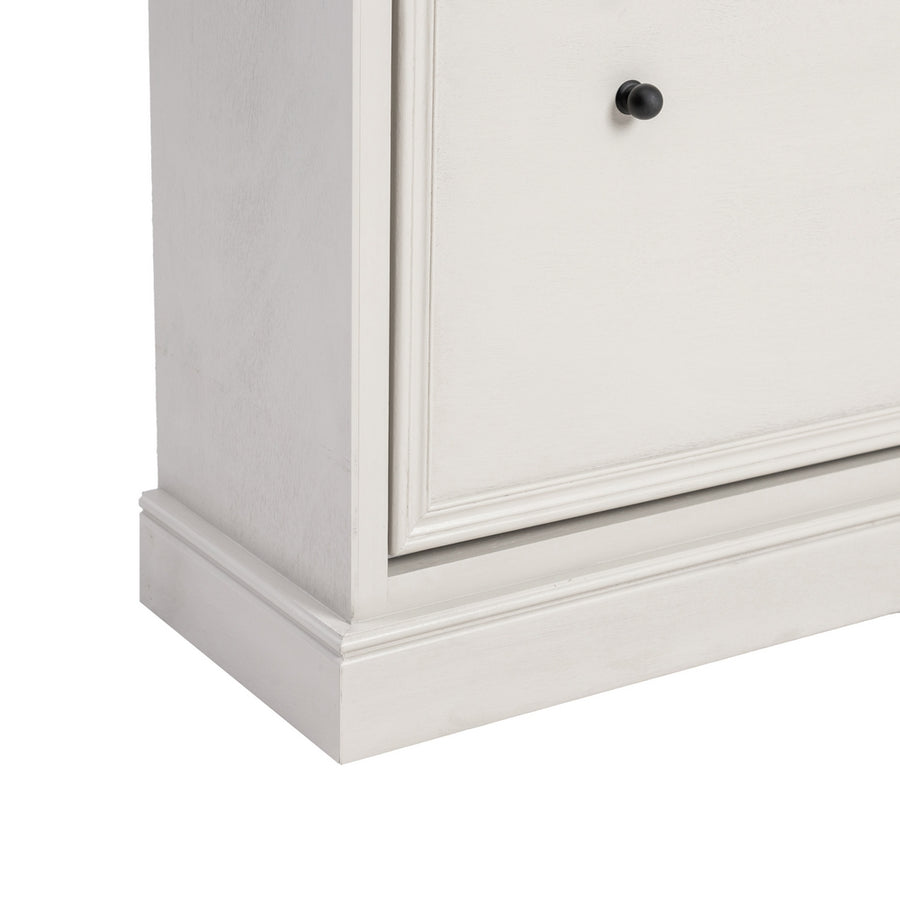 LIGHT GREY SHOE CABINET MDF 80 X 28 X 108 CM